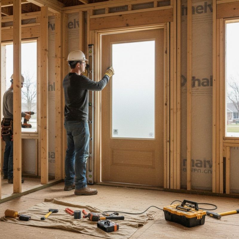 Interior Door Staining detail